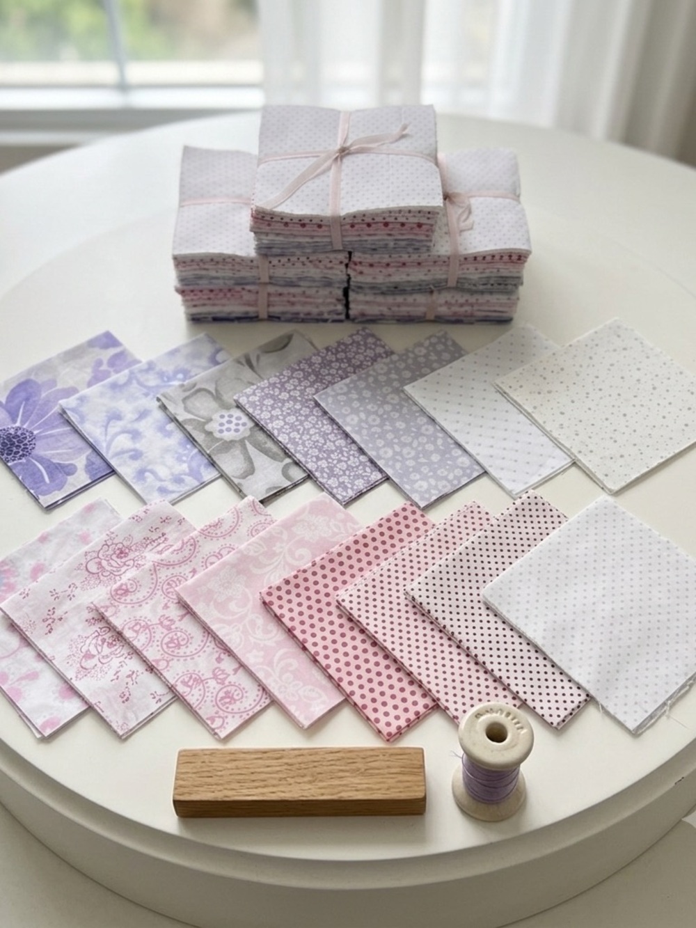 150 pcs Cottage Corsage pre cut charm pack 5" squares 100% cotton fabric quilt